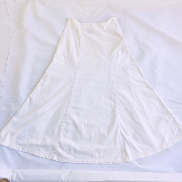 Ralph Lauren Country off white cotton fit and flare maxi skirt size 8 - Picture 14 of 14